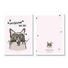 Valentijnskaart met kat die zegt ik mauw van jou