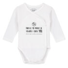 Overslag romper kraamcadeau lange mouw met de tekst 'From all the parents in the world i choose YOU'